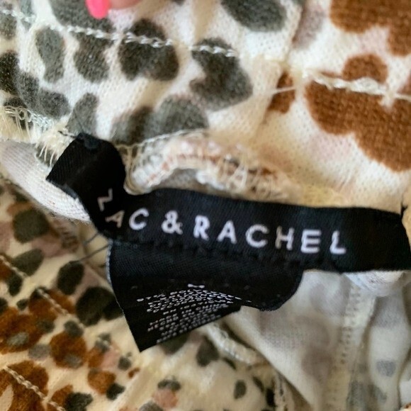 Zac & Rachel knit pants multicolor dots wide leg relax pants size M - Picture 4 of 8